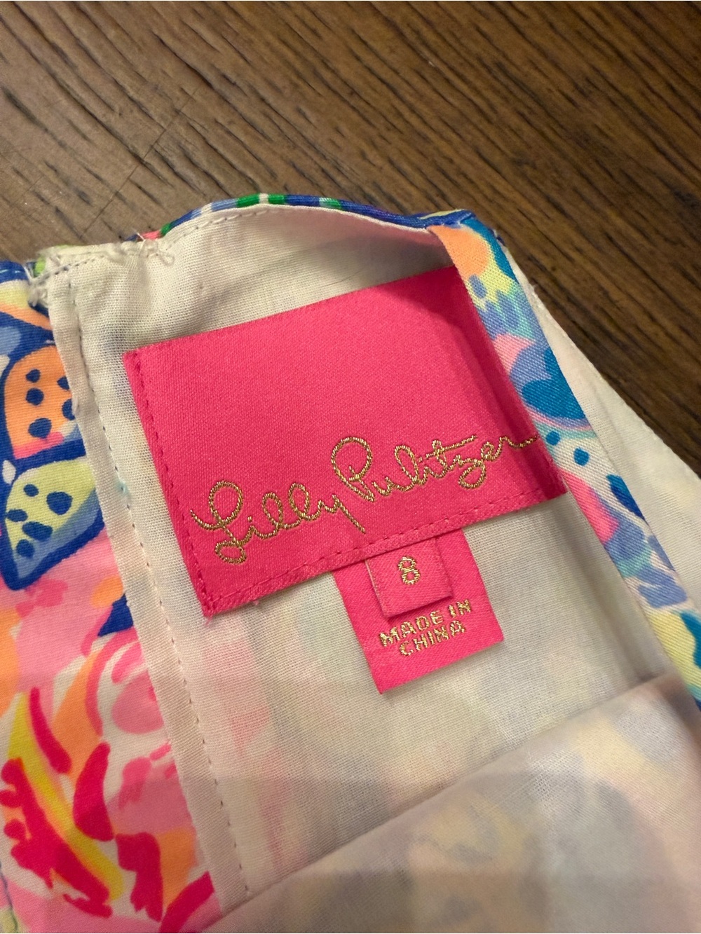 Lilly Pulitzer Navia Top “Pop Up Back Together Again" patchwork print - Picture 3 of 5